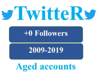 Twitter aged 2009-2019 +0 Followers new account